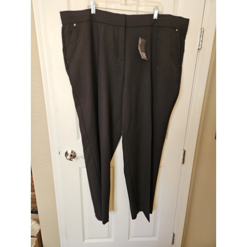 NWT Avenue Black "Cool Hand" Straight Leg Tall Tummy Control Comfort Waist 26TL